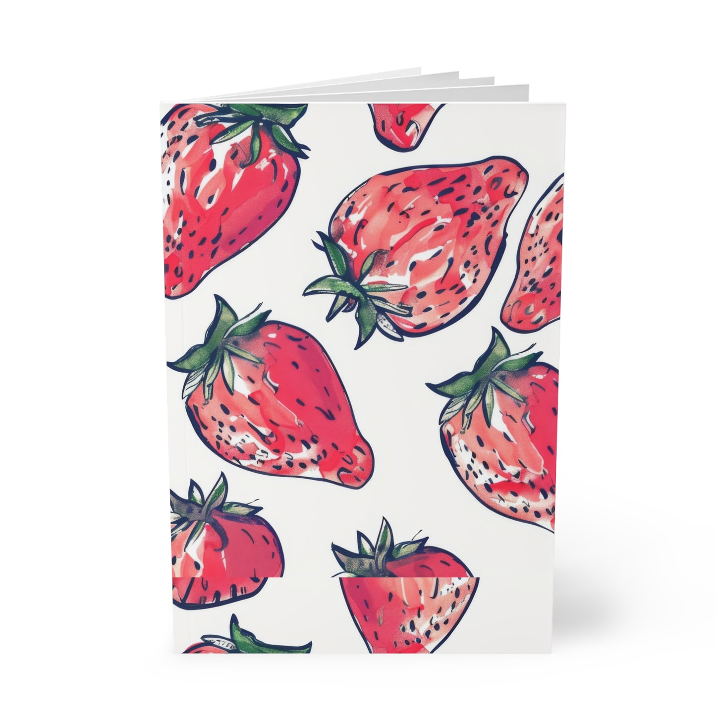 Creamy Berry Strawberry Softcover Notebook, A5