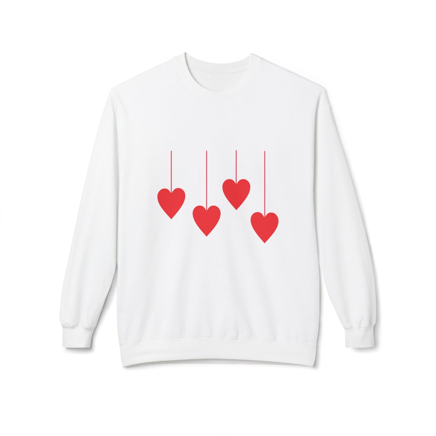 Valentine's Day Heart Sweatshirt - Unisex Midweight Crewneck