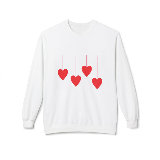 Valentine's Day Heart Sweatshirt - Unisex Midweight Crewneck