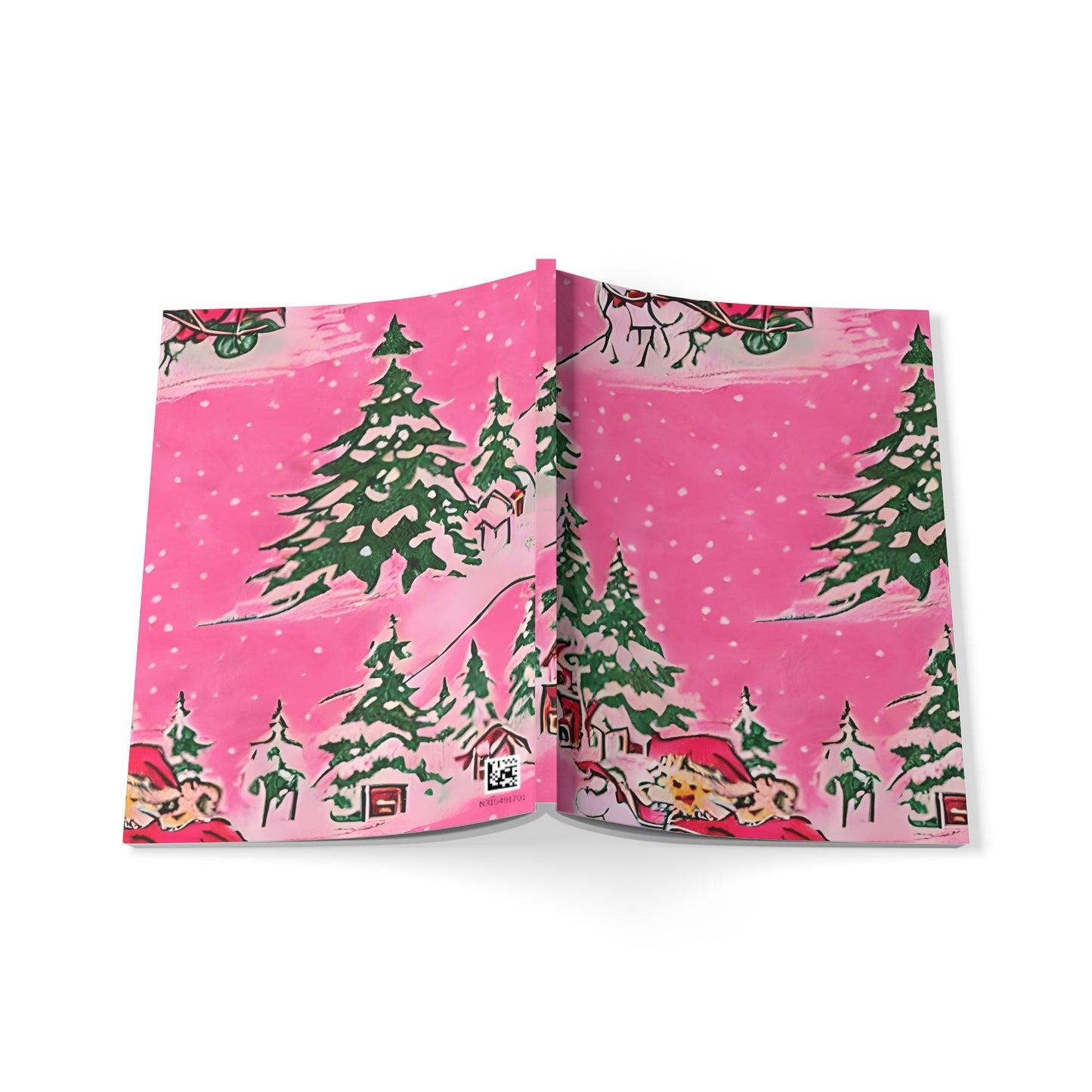 Vintage Christmas Softcover Notebook, A5