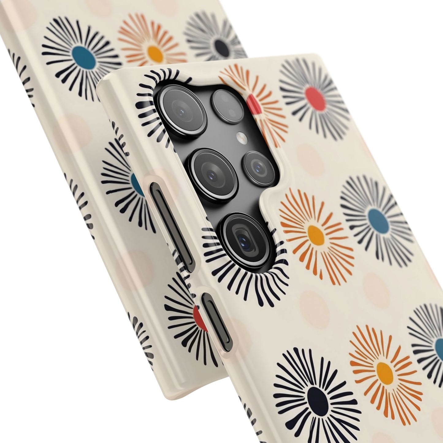Burstwise Colorful Floral Snap Case