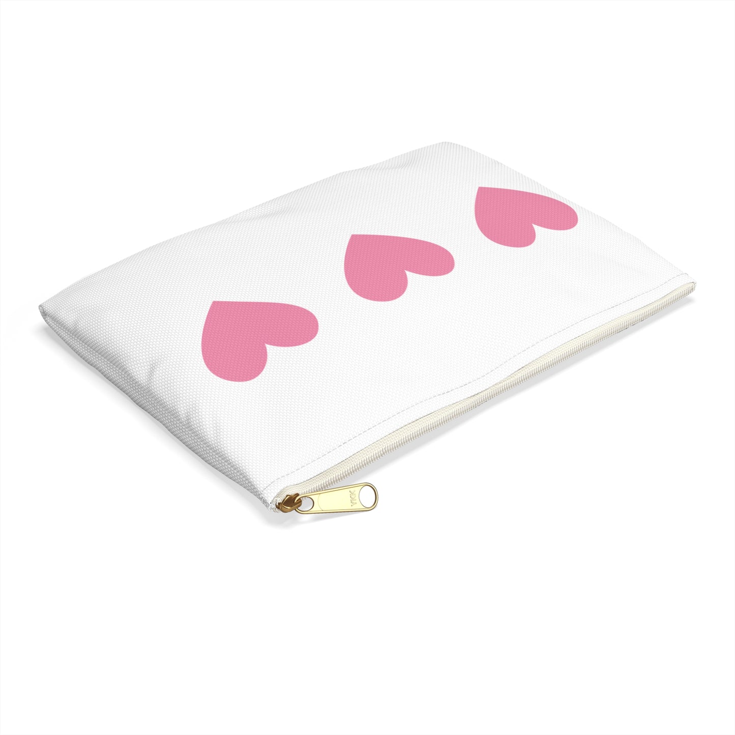 Bridal Accessory Pouch - Pink Hearts & Bride Design