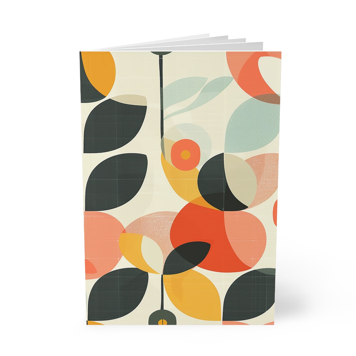 Moderne Leaf - Colorful Floral Softcover Notebook A5