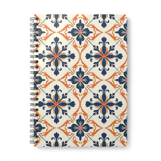 Tile Job Decorative Wirobound Notebook, A5