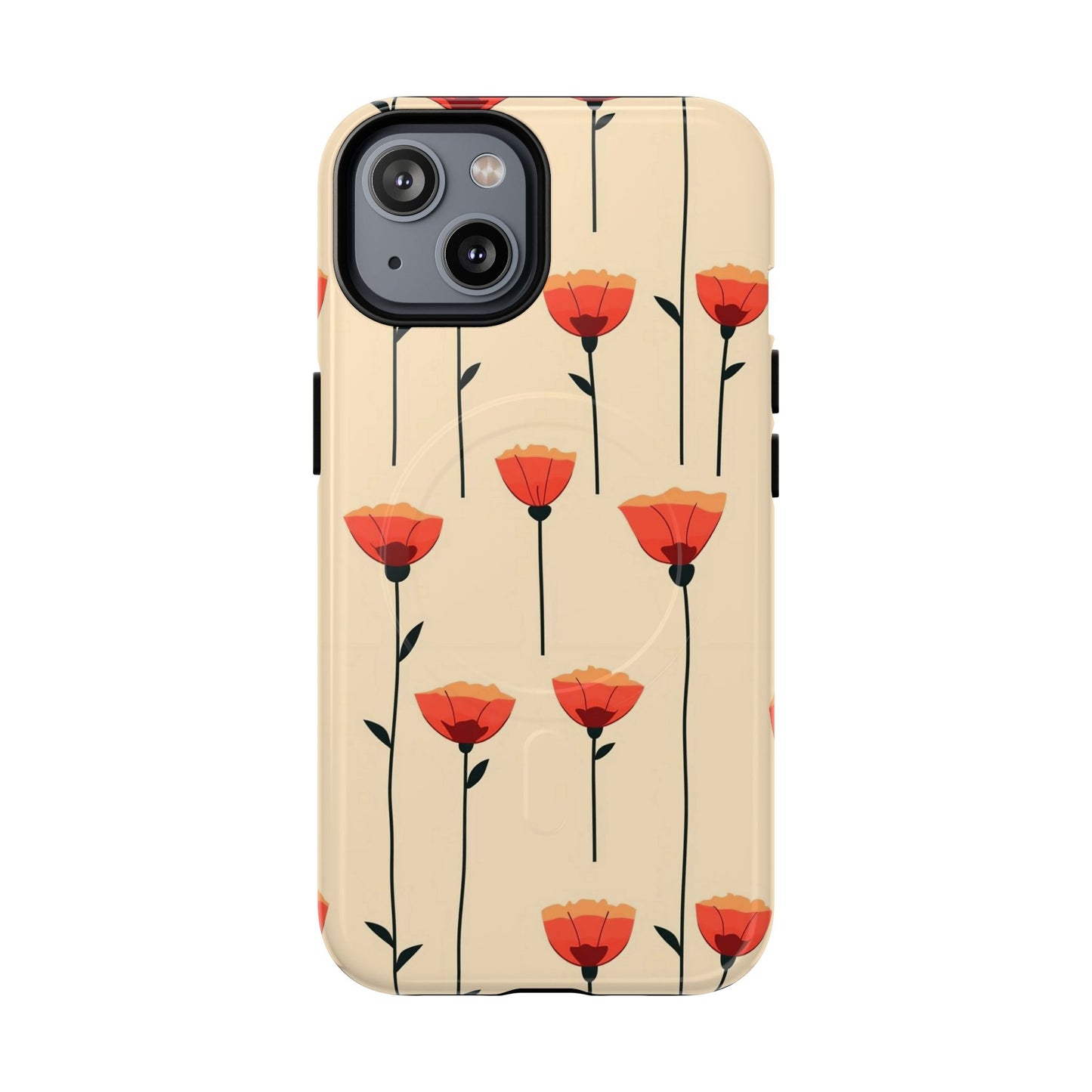 Poppy Line Tough Magnetic Phone Case