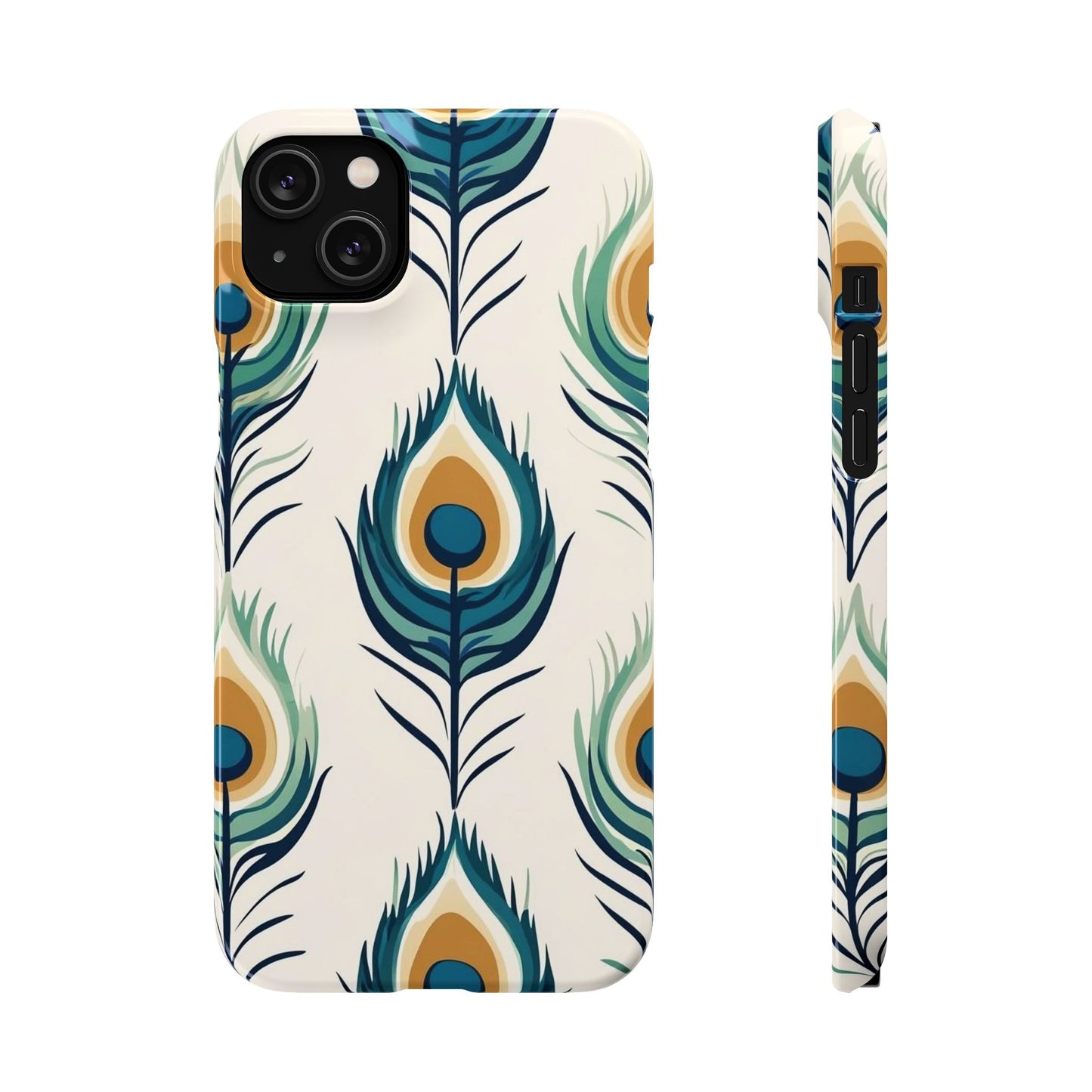 Peacock Feather Phone Snap Case