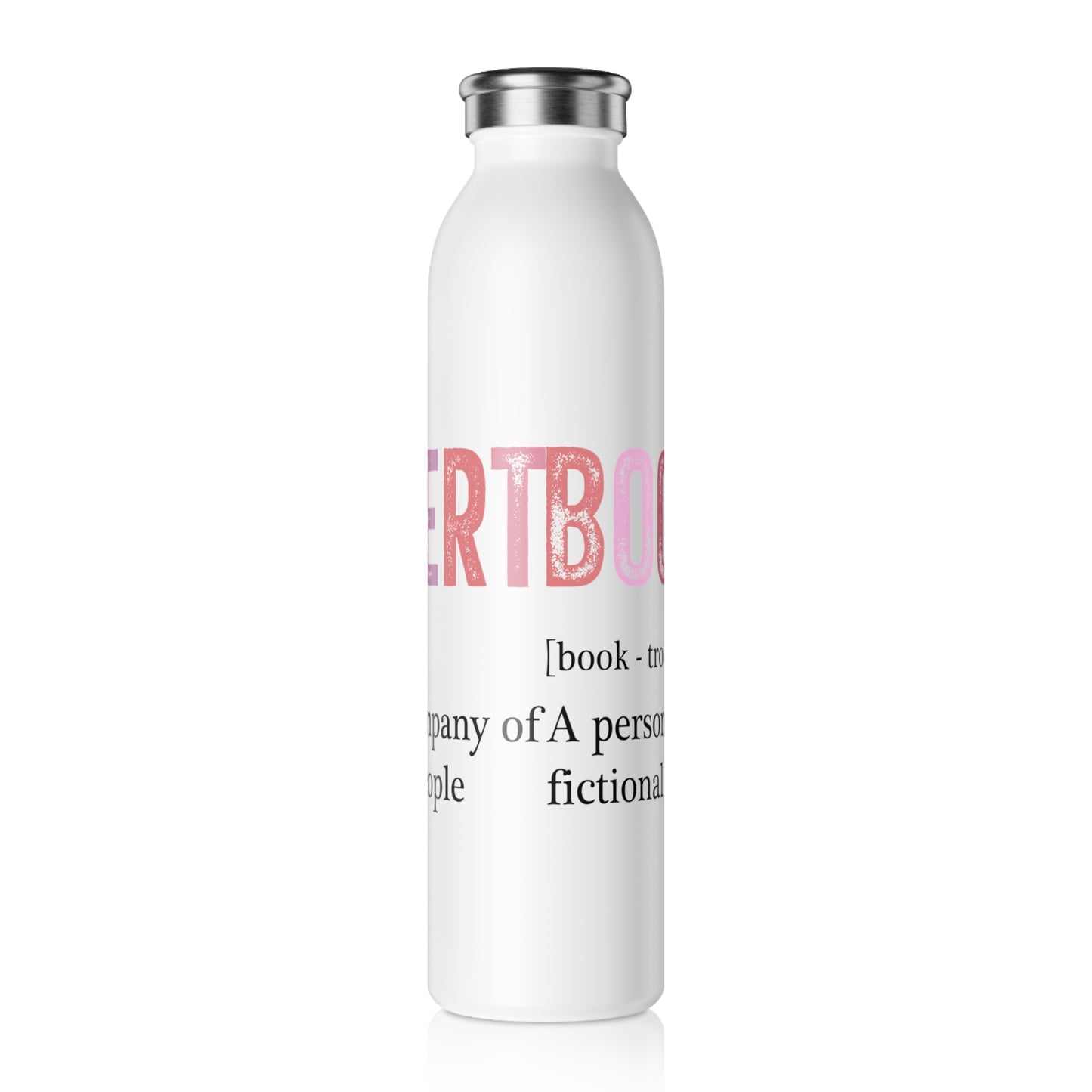 Booktrovert Slim Water Bottle