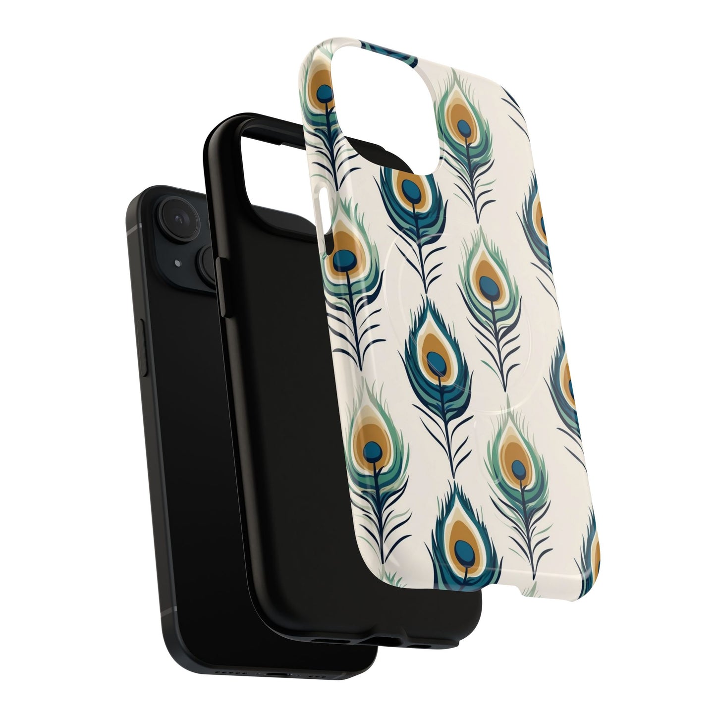 Peacock Feather Phone Tough Magnetic Case