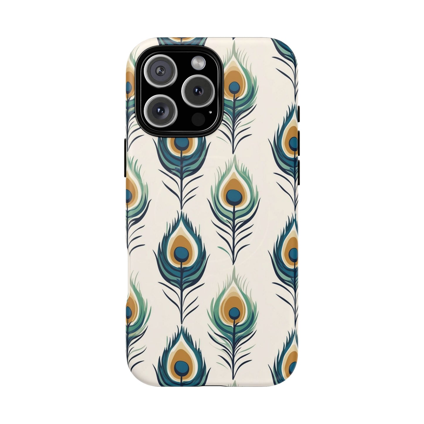 Peacock Feather Phone Tough Magnetic Case