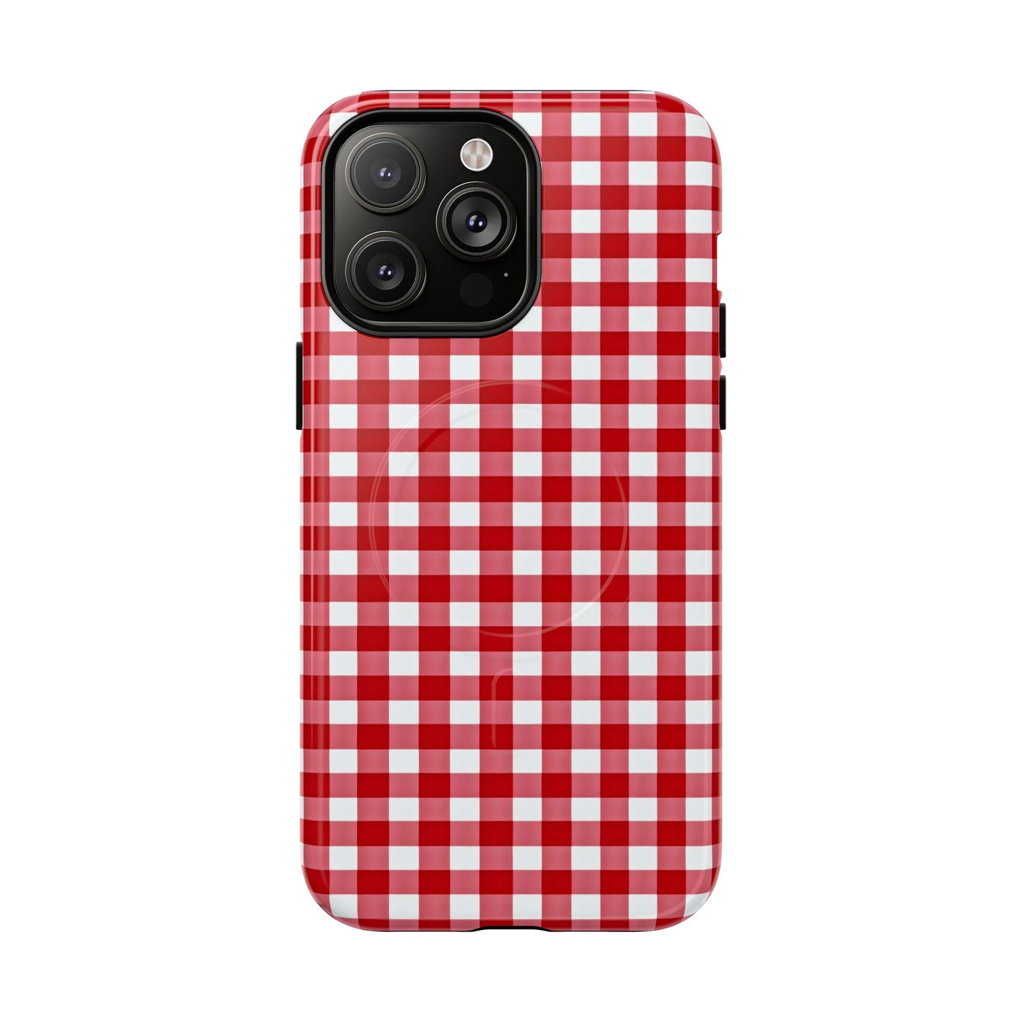 Red Plaid Tough Magnetic Phone Case