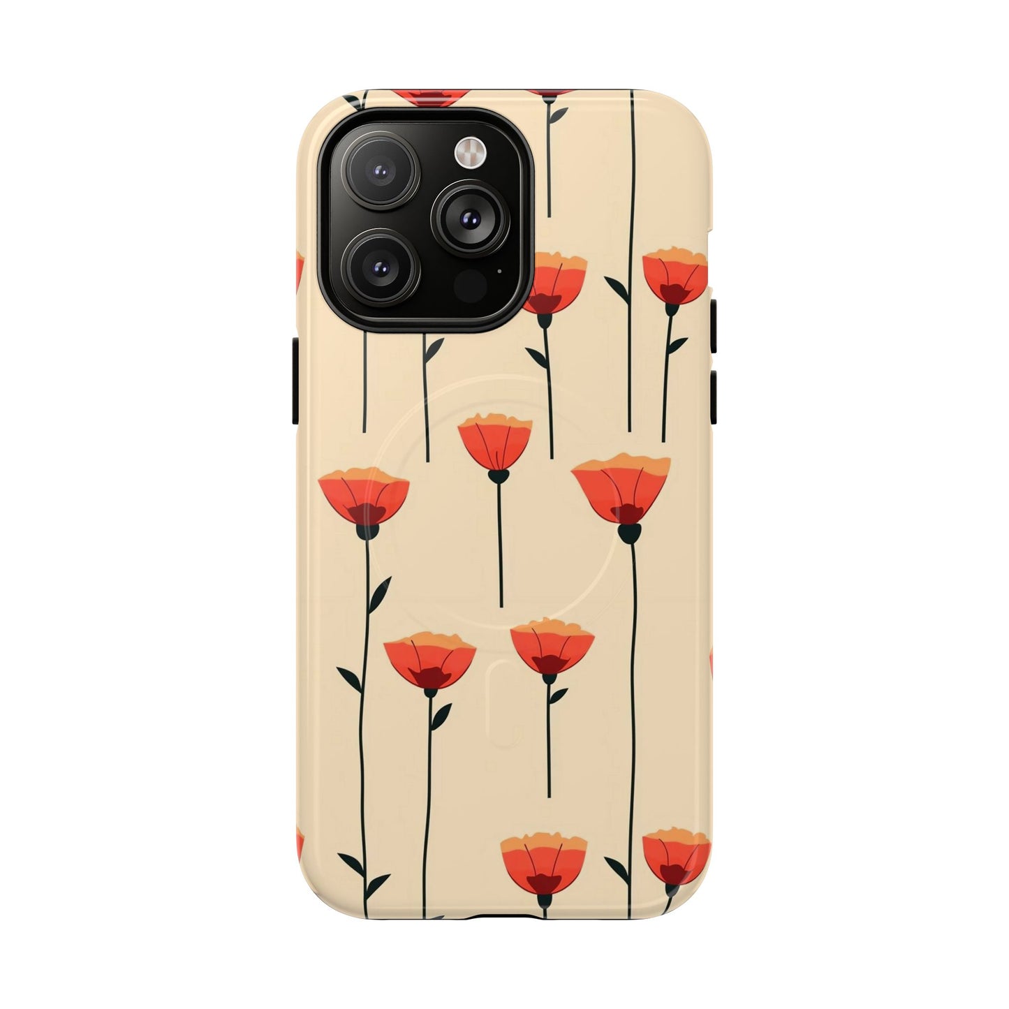 Poppy Line Tough Magnetic Phone Case