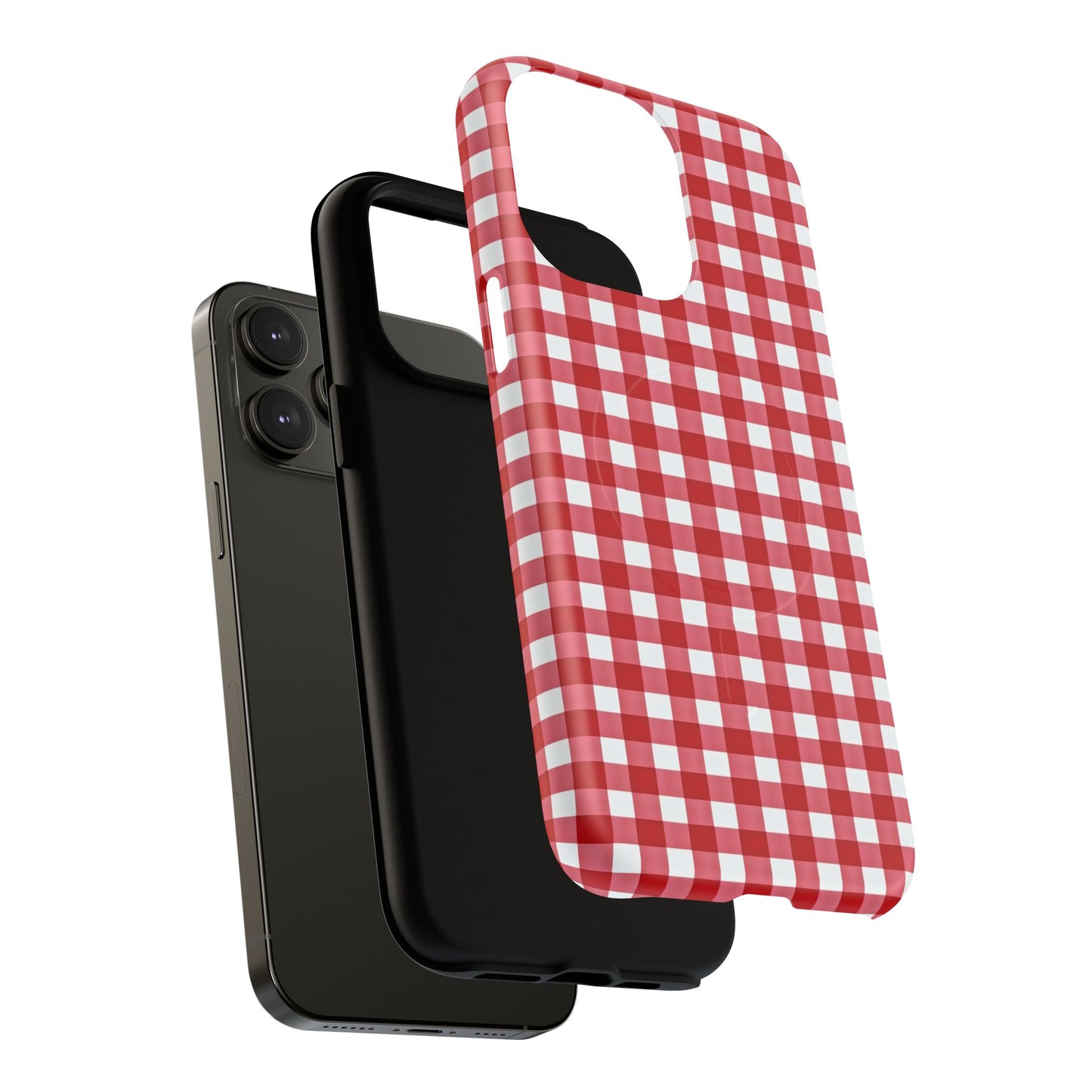 Red Plaid Tough Magnetic Phone Case