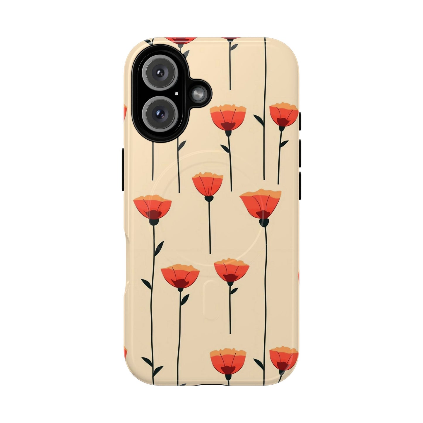 Poppy Line Tough Magnetic Phone Case