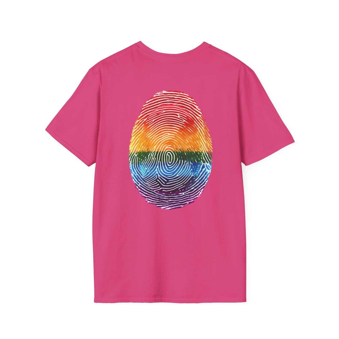 Pride Rainbow Stripes & Fingerprint T-Shirt