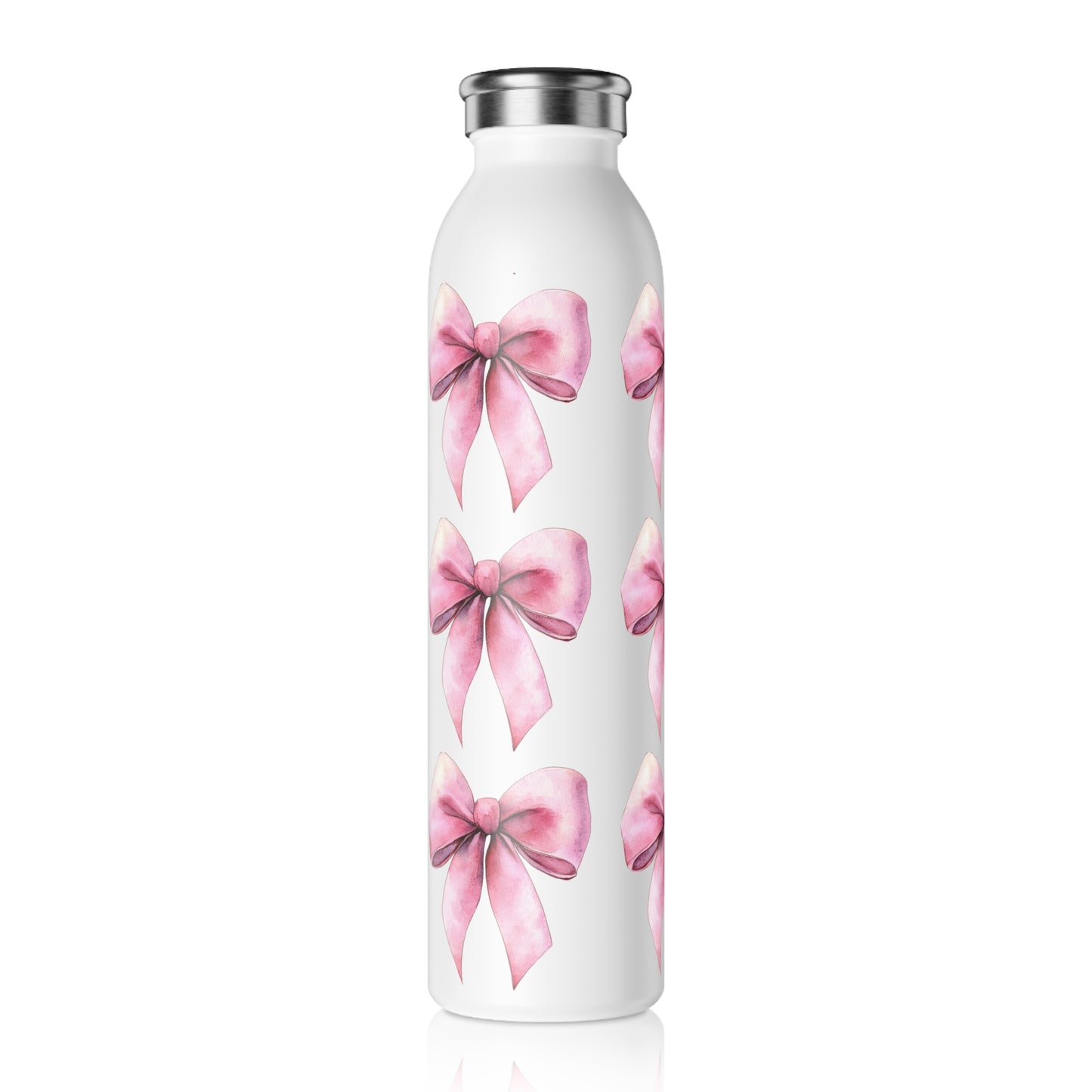 Coqueterie Pink Bow Slim Water Bottle