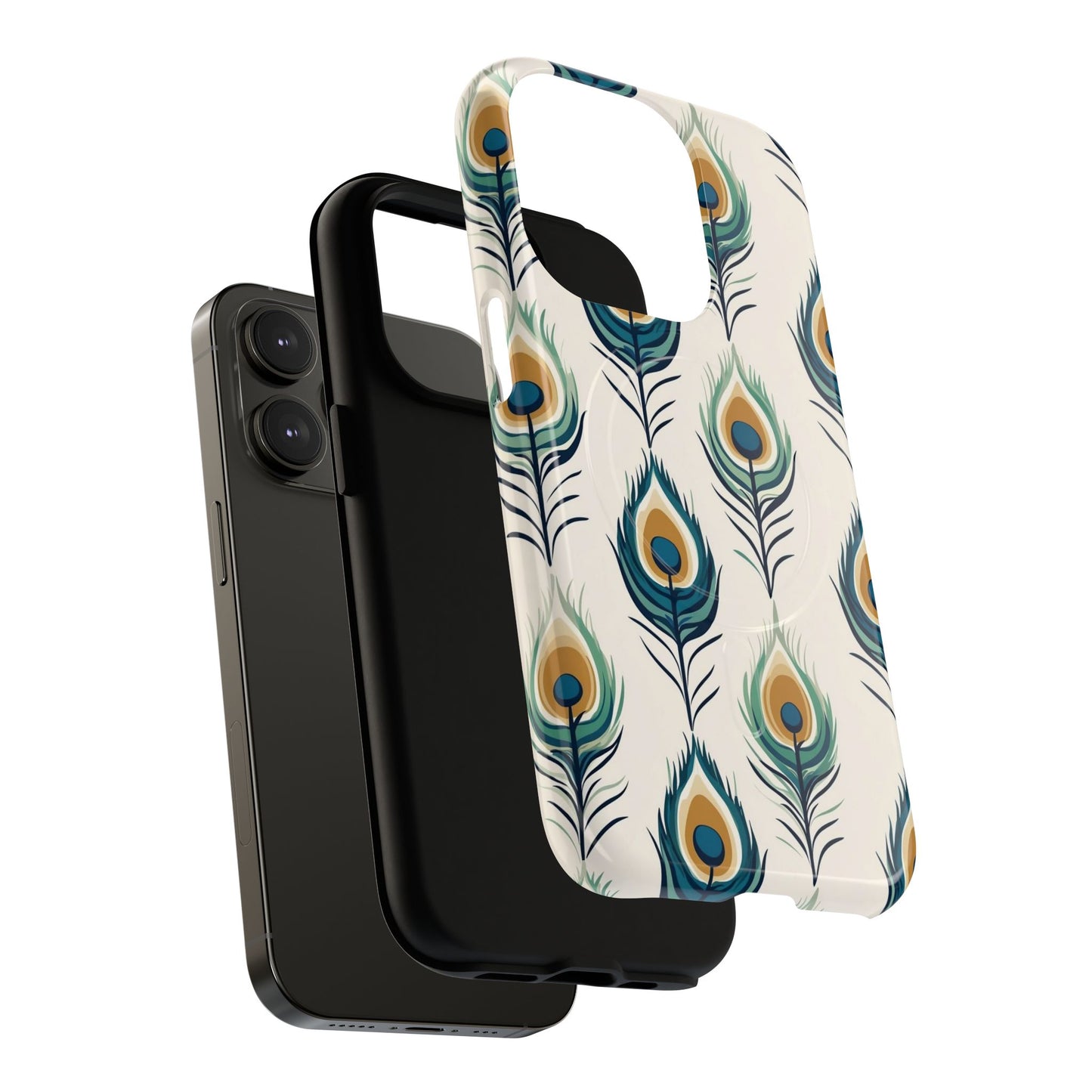 Peacock Feather Phone Tough Magnetic Case