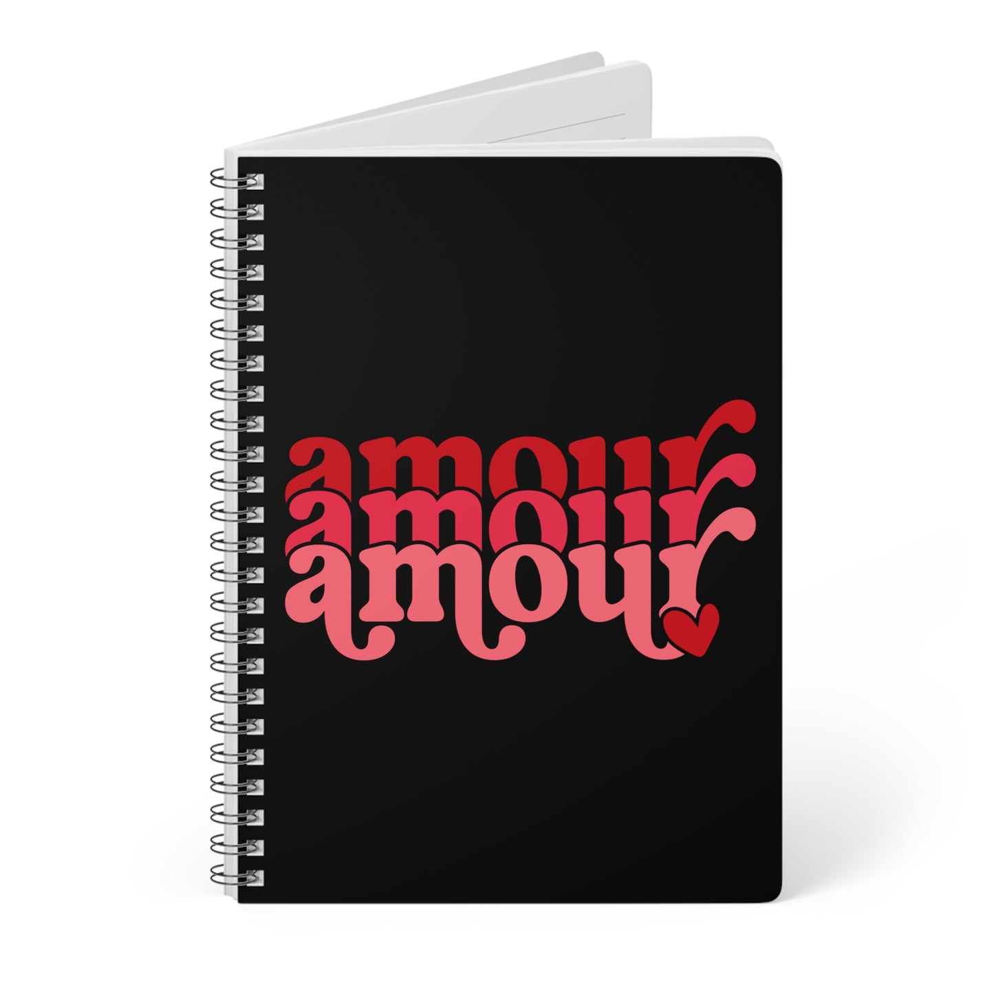 Amour Noir Wirobound Notebook | A5 Softcover Journal