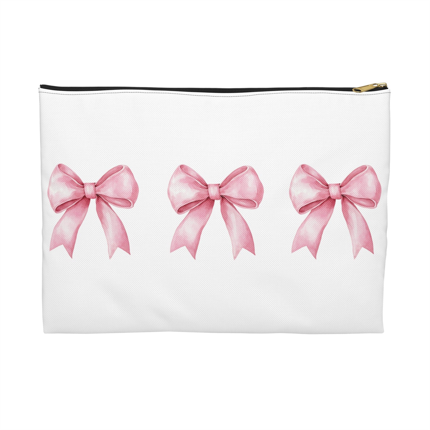 Bridal Accessory Pouch - Team Bride with Pink Bows