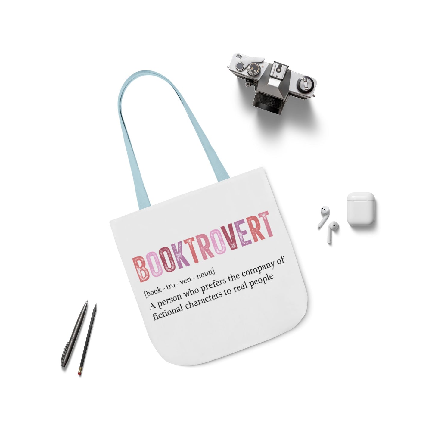 Book Lover's Canvas Tote Bag - Booktrovert