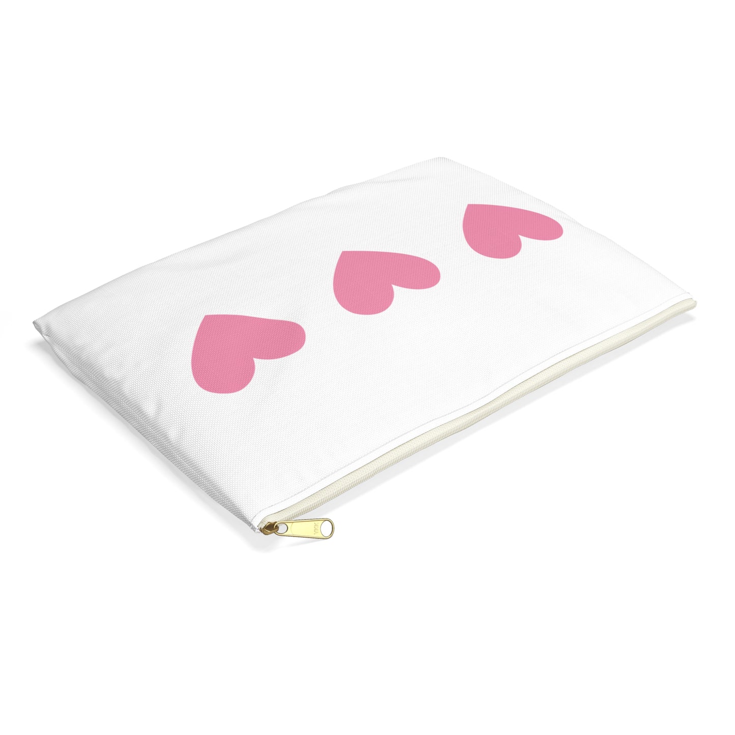 Bridal Accessory Pouch - Pink Hearts & Bride Design