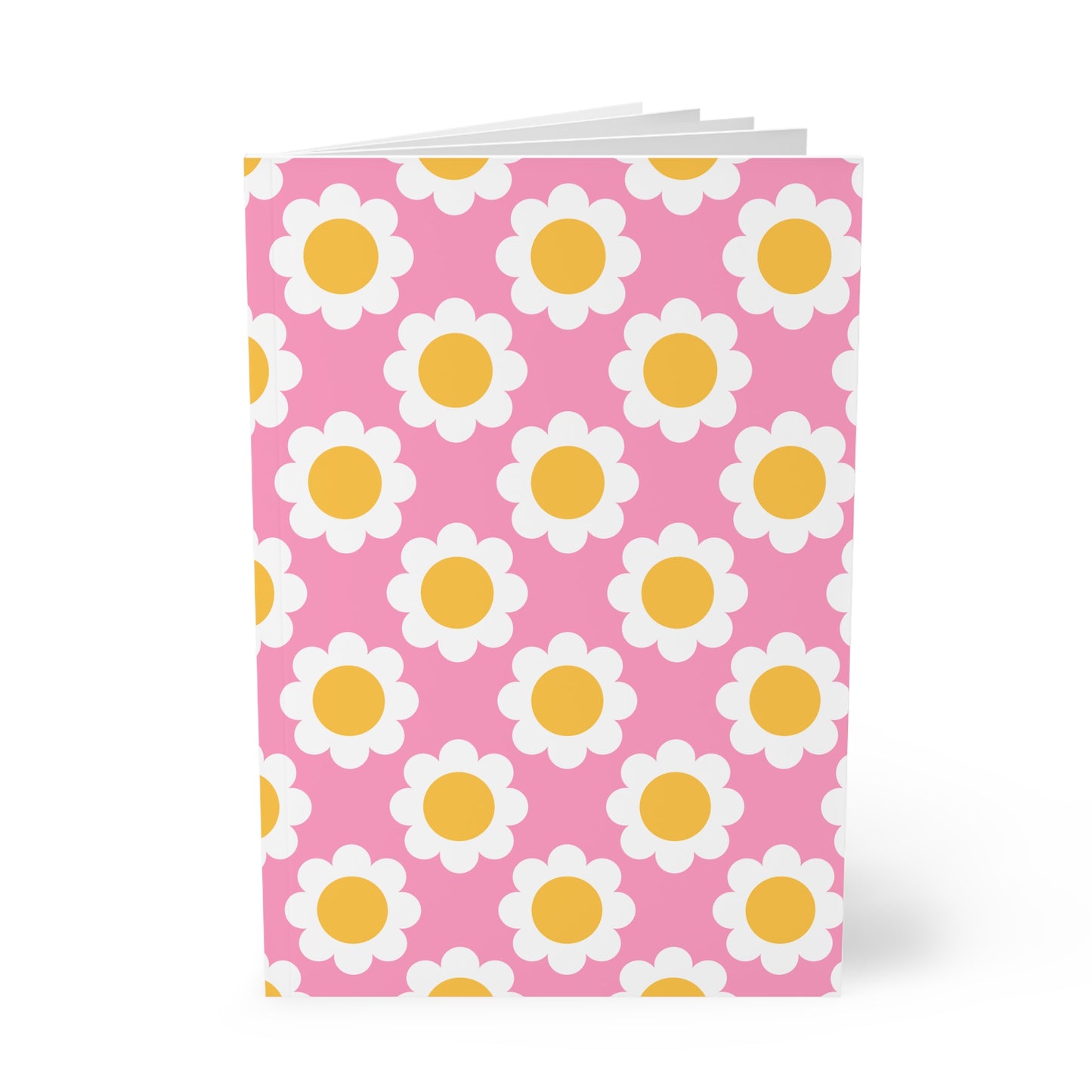 Sweet Daisy Patterned A5 Softcover Notebook