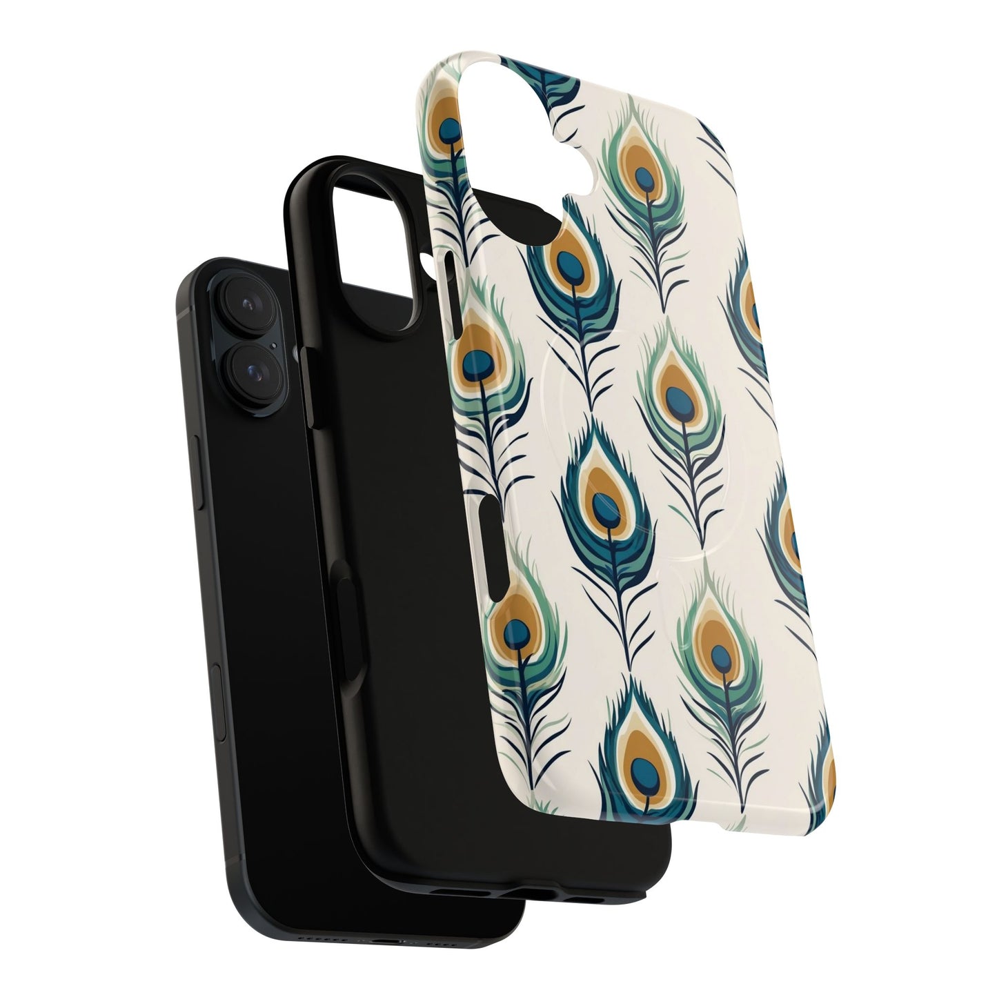 Peacock Feather Phone Tough Magnetic Case