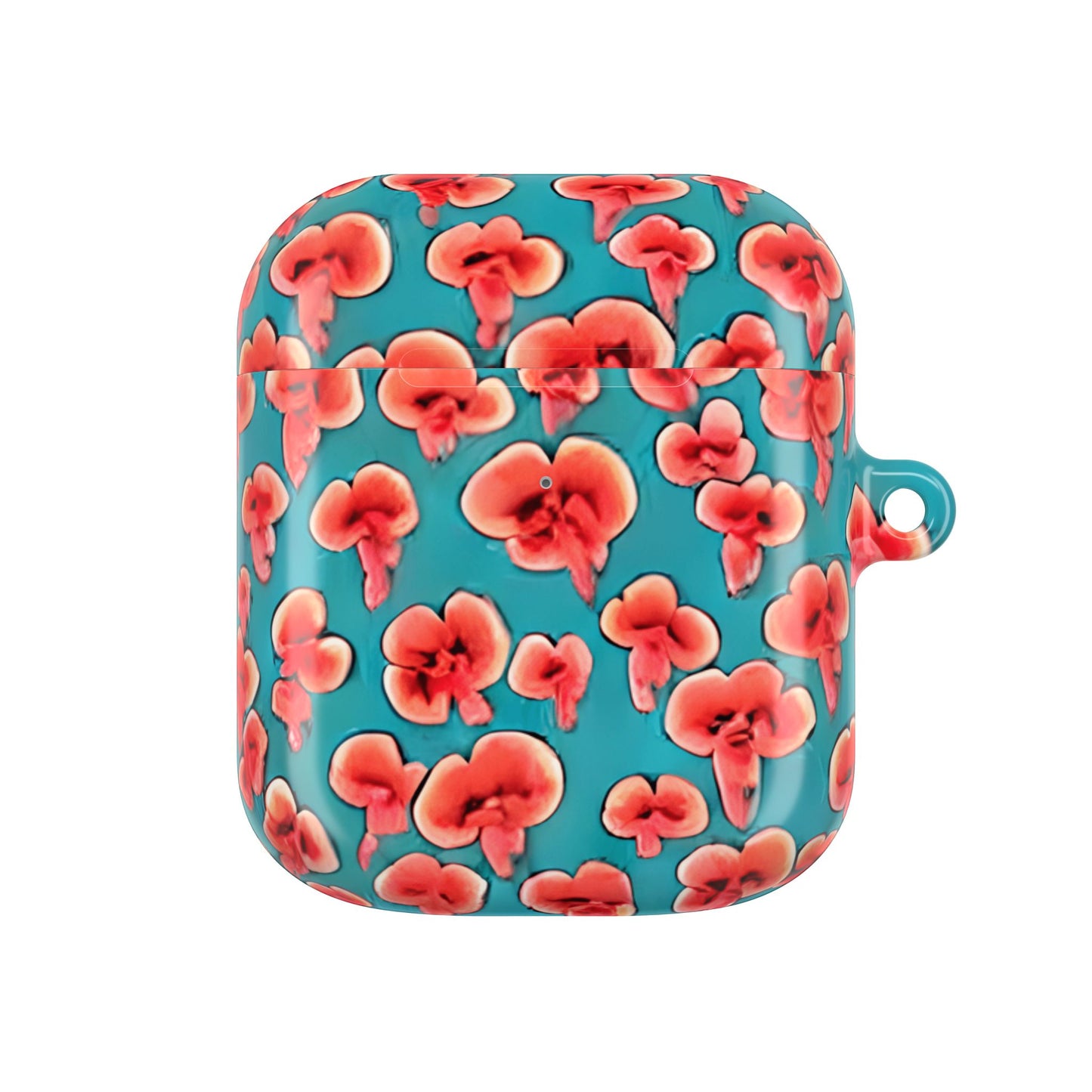 Coral & Teal Abstract Floral AirPod Case