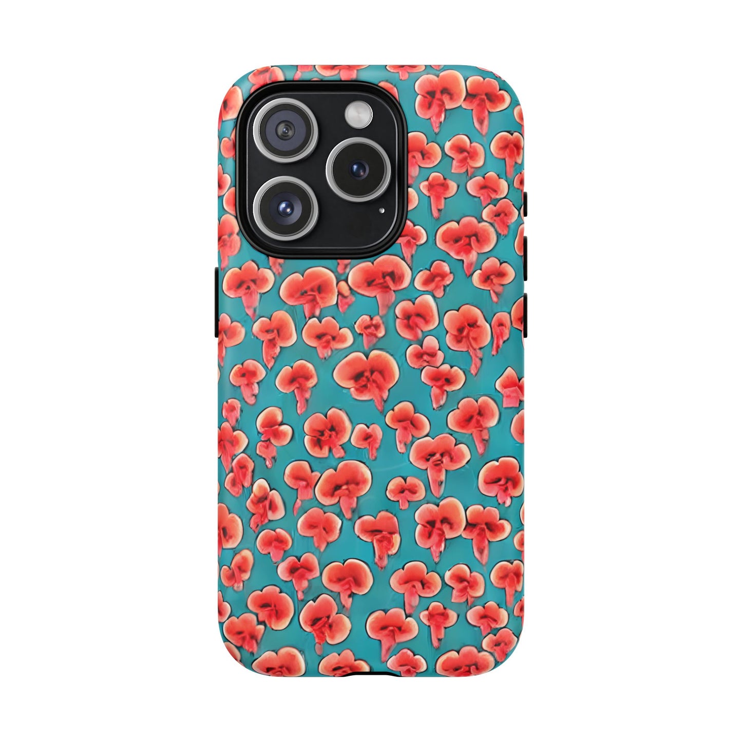 Coral & Teal Abstract Floral Tough Magnetic Case