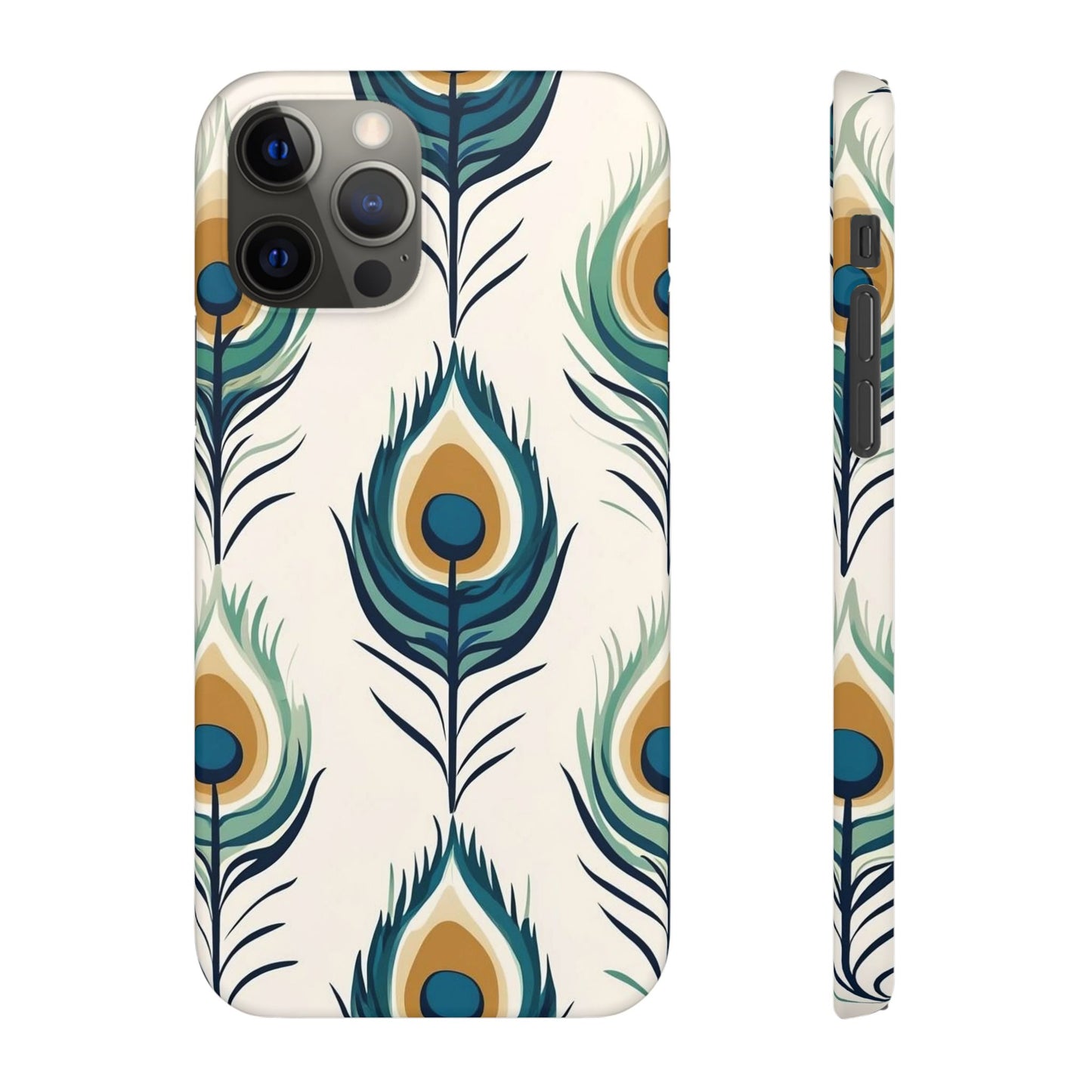 Peacock Feather Phone Snap Case