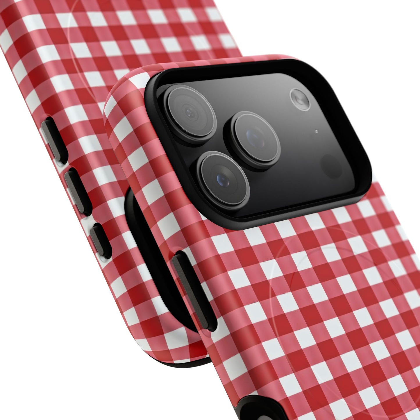 Red Plaid Tough Magnetic Phone Case