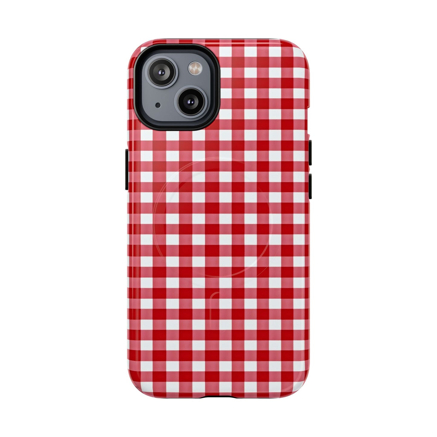 Red Plaid Tough Magnetic Phone Case