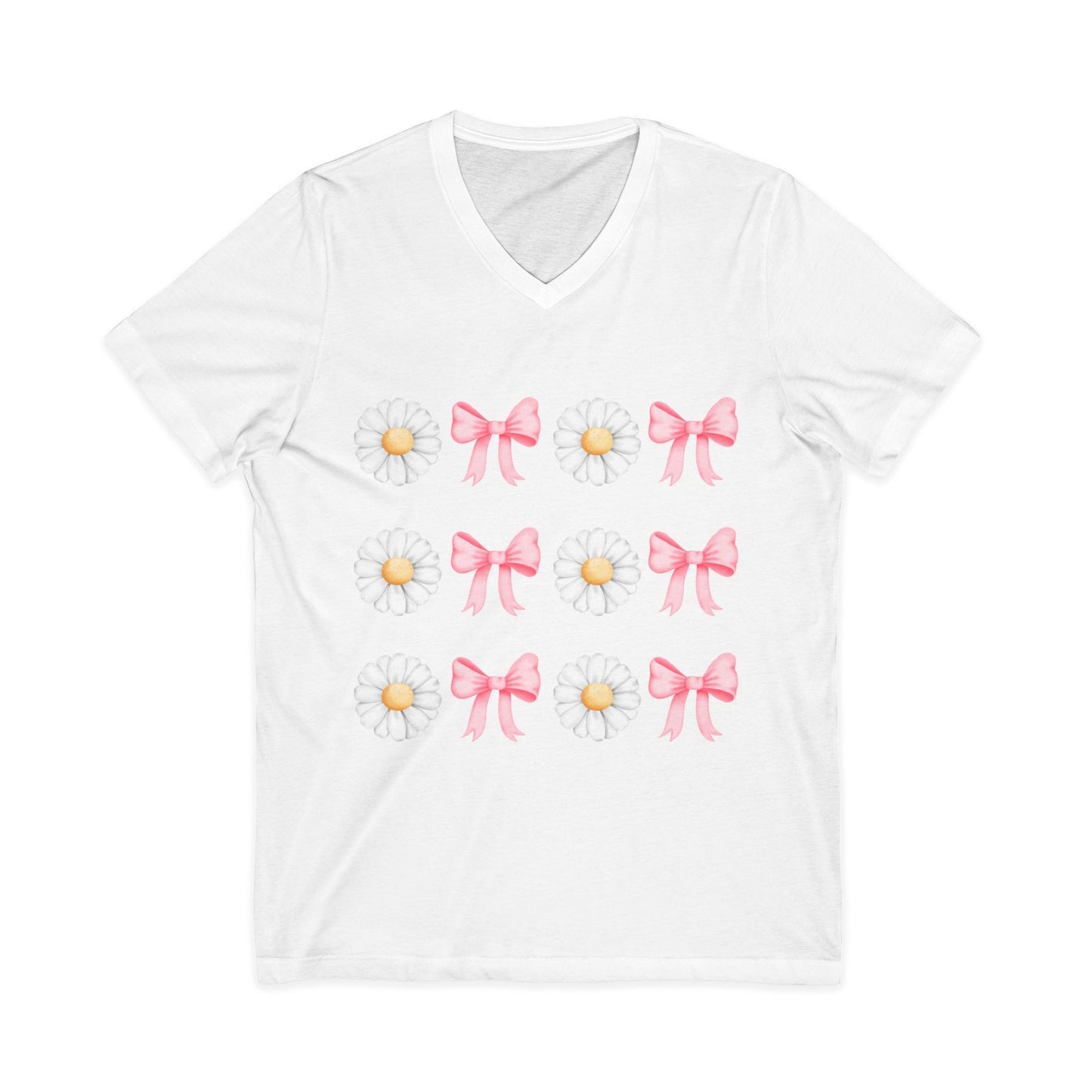 Daisy Bow V-Neck Tee