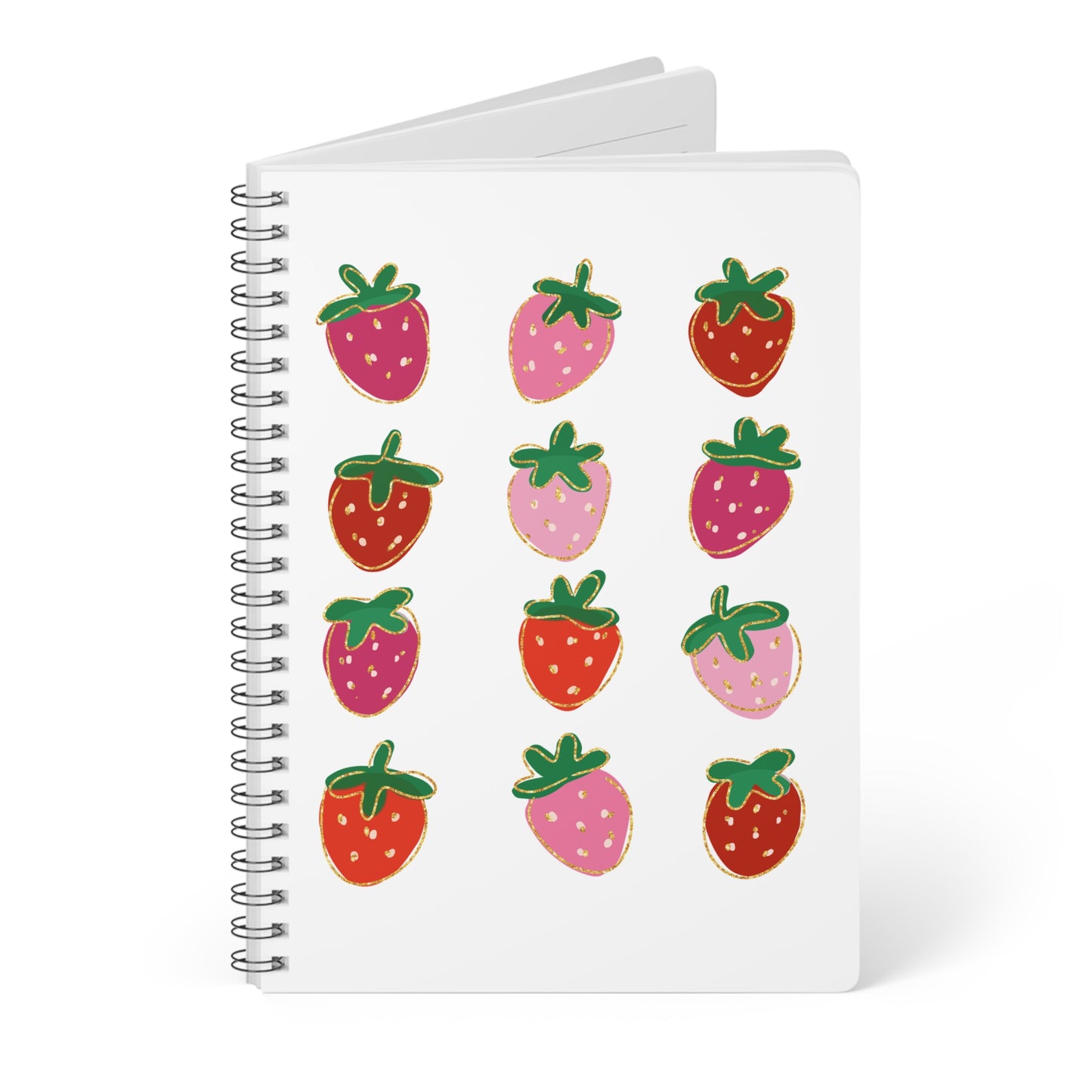 Sweet Berry - Strawberry Wirobound Notebook A5