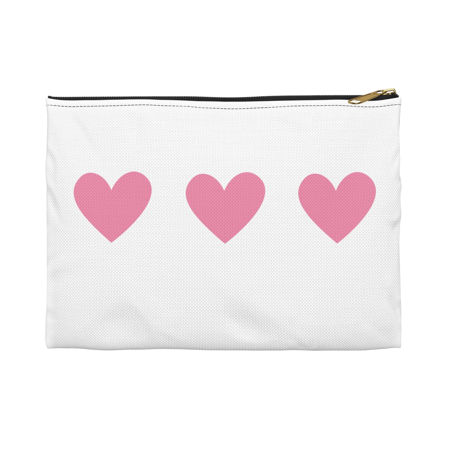 Bridal Accessory Pouch - Pink Hearts & Bride Design