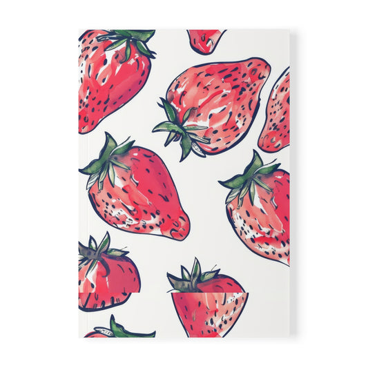 Creamy Berry Strawberry Softcover Notebook, A5