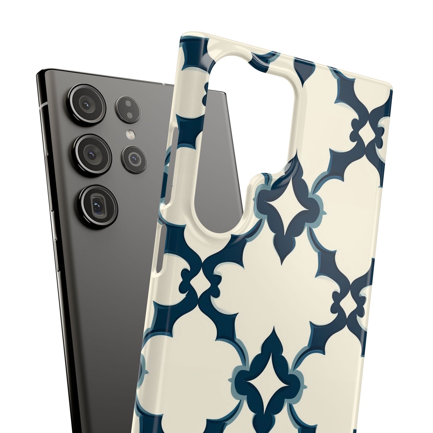 Midnight Quatrefoil Snap Case