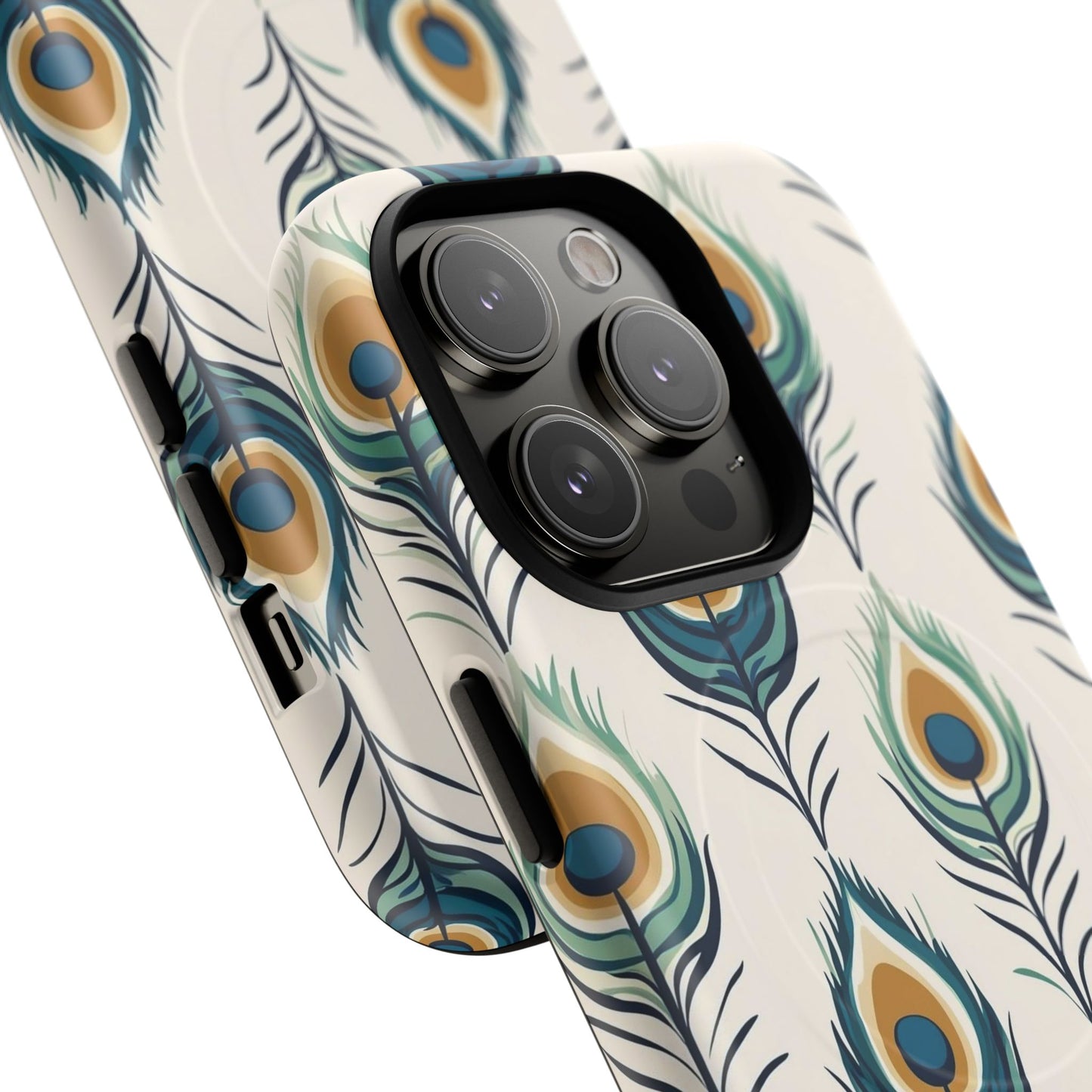 Peacock Feather Phone Tough Magnetic Case