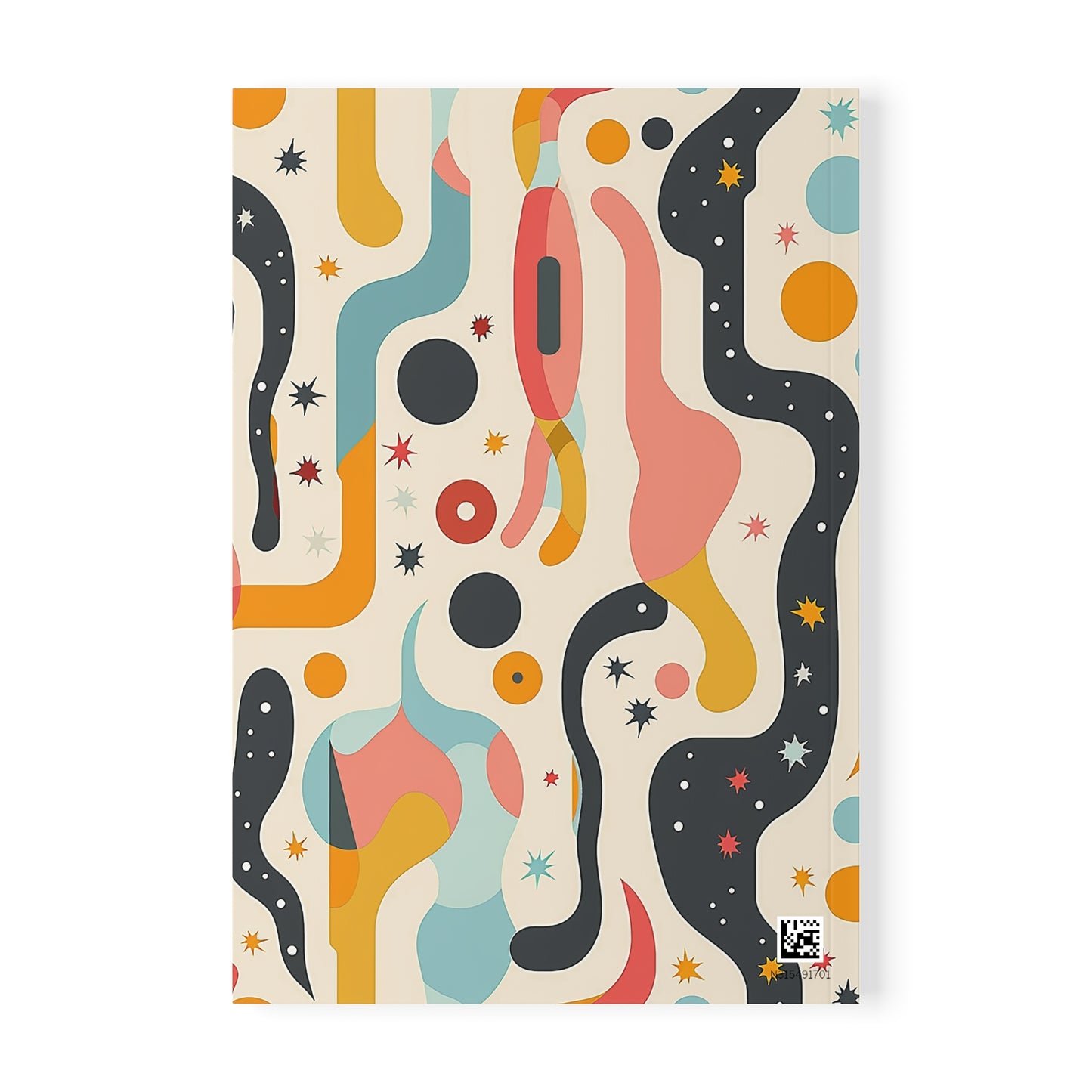 Flamingo Drift Abstract A5 Notebook