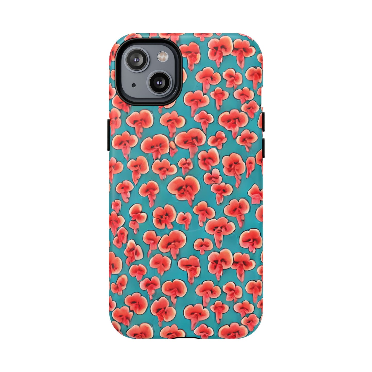Coral & Teal Abstract Floral Tough Magnetic Case