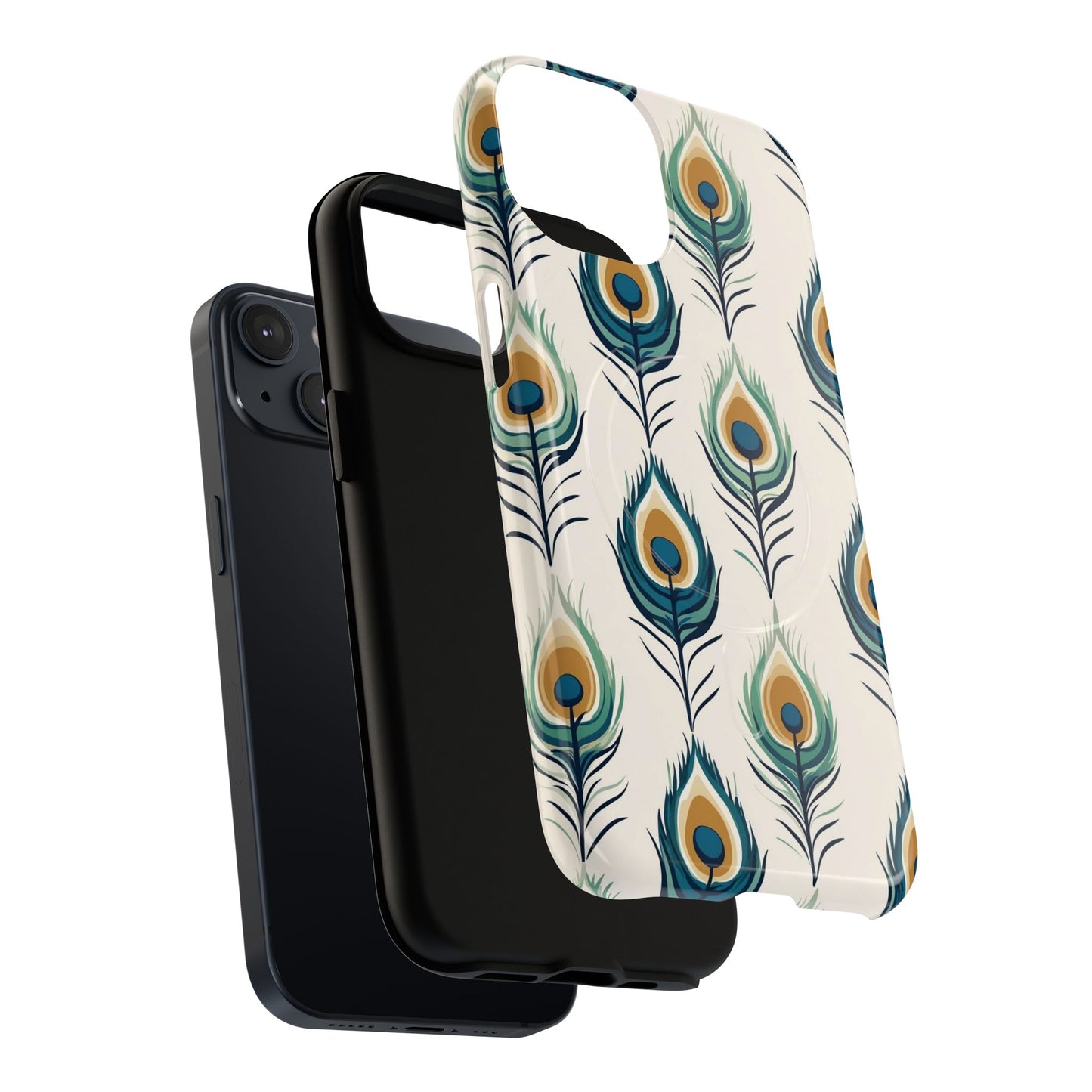 Peacock Feather Phone Tough Magnetic Case