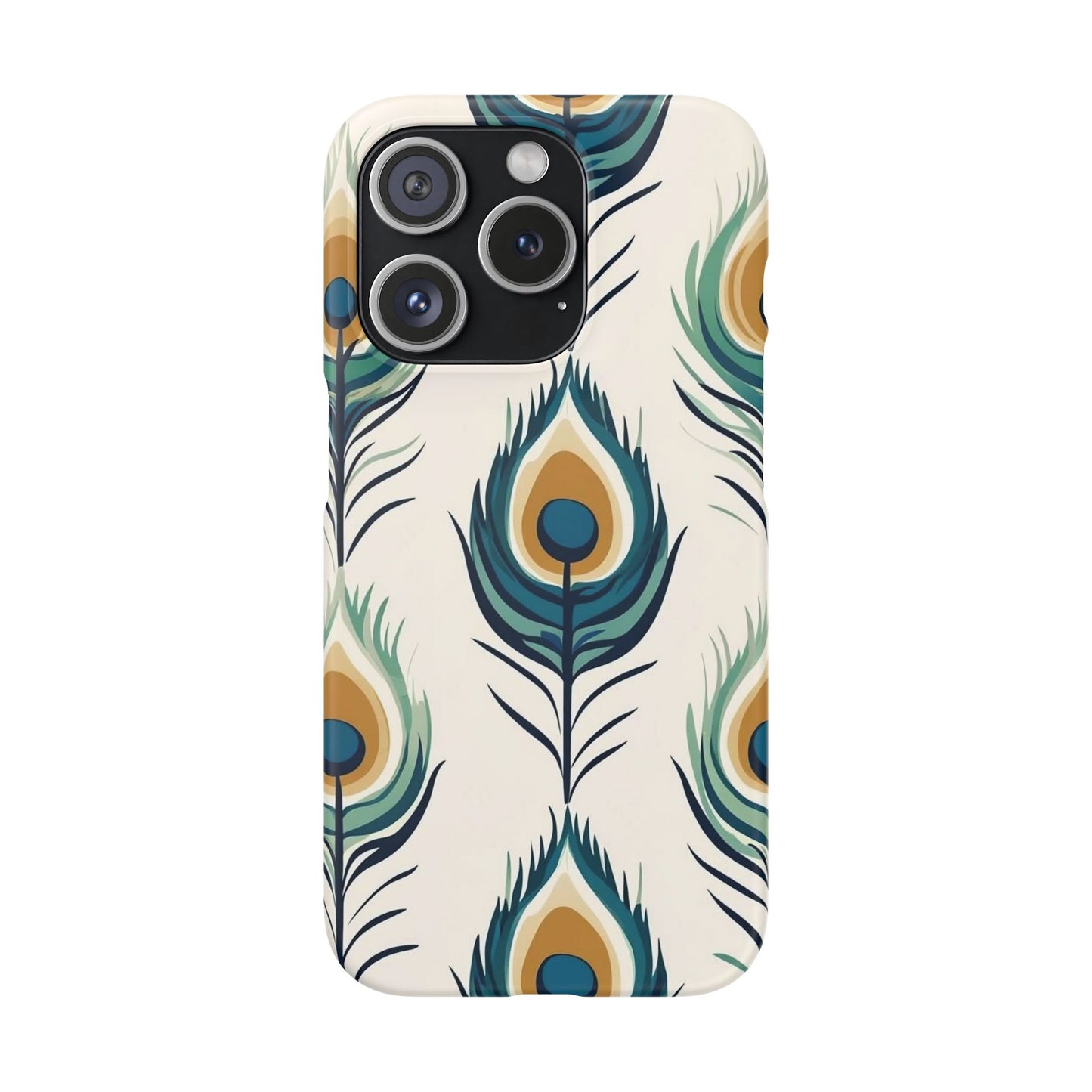 Peacock Feather Phone Snap Case