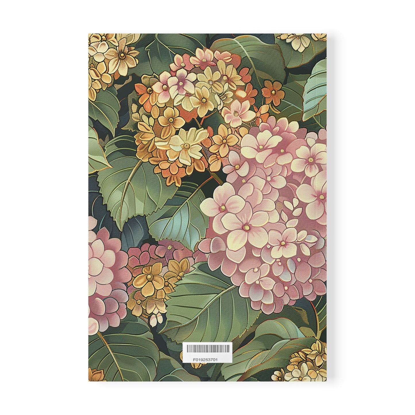 Vintage Hydrangea Softcover Notebook: A5