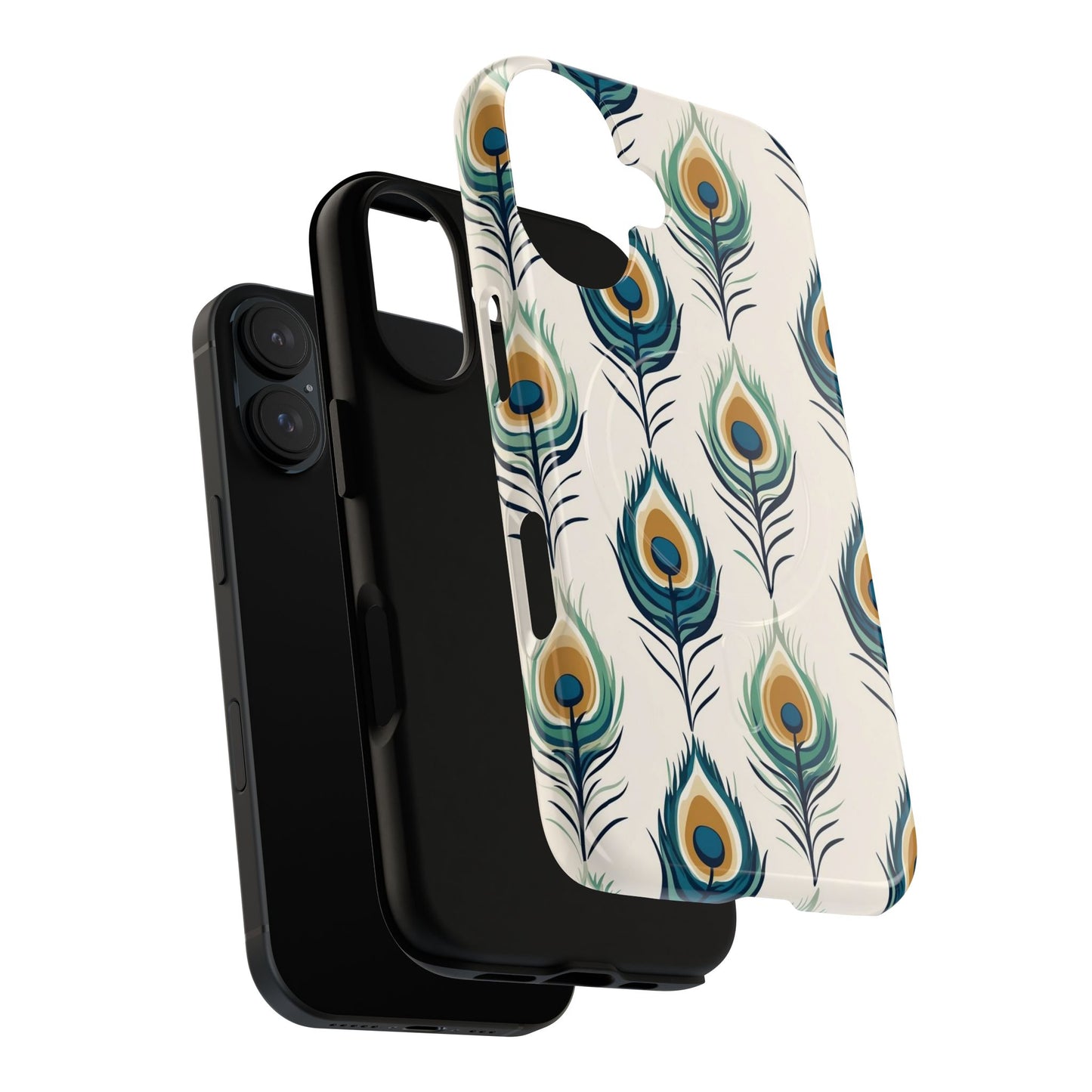 Peacock Feather Phone Tough Magnetic Case