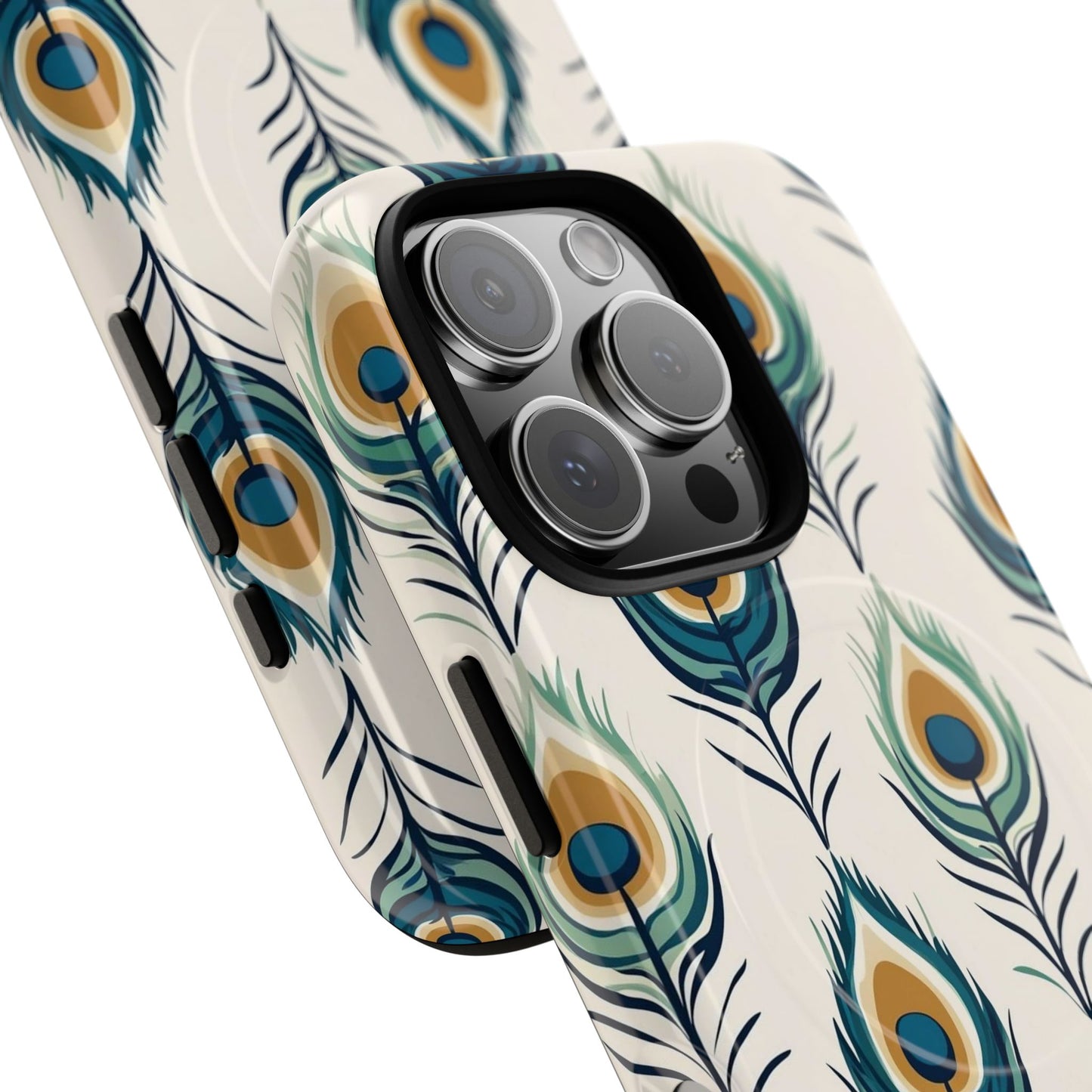 Peacock Feather Phone Tough Magnetic Case