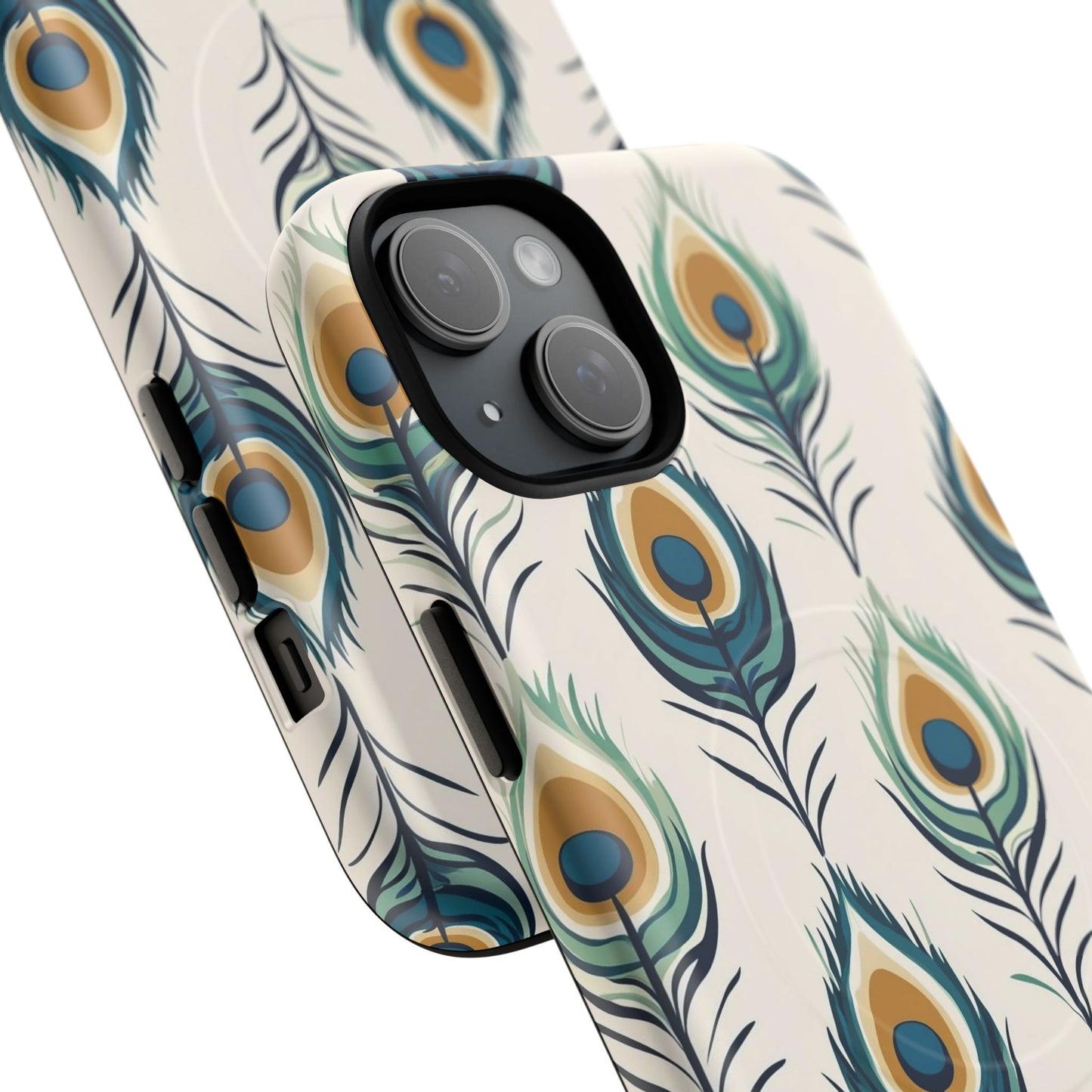 Peacock Feather Phone Tough Magnetic Case