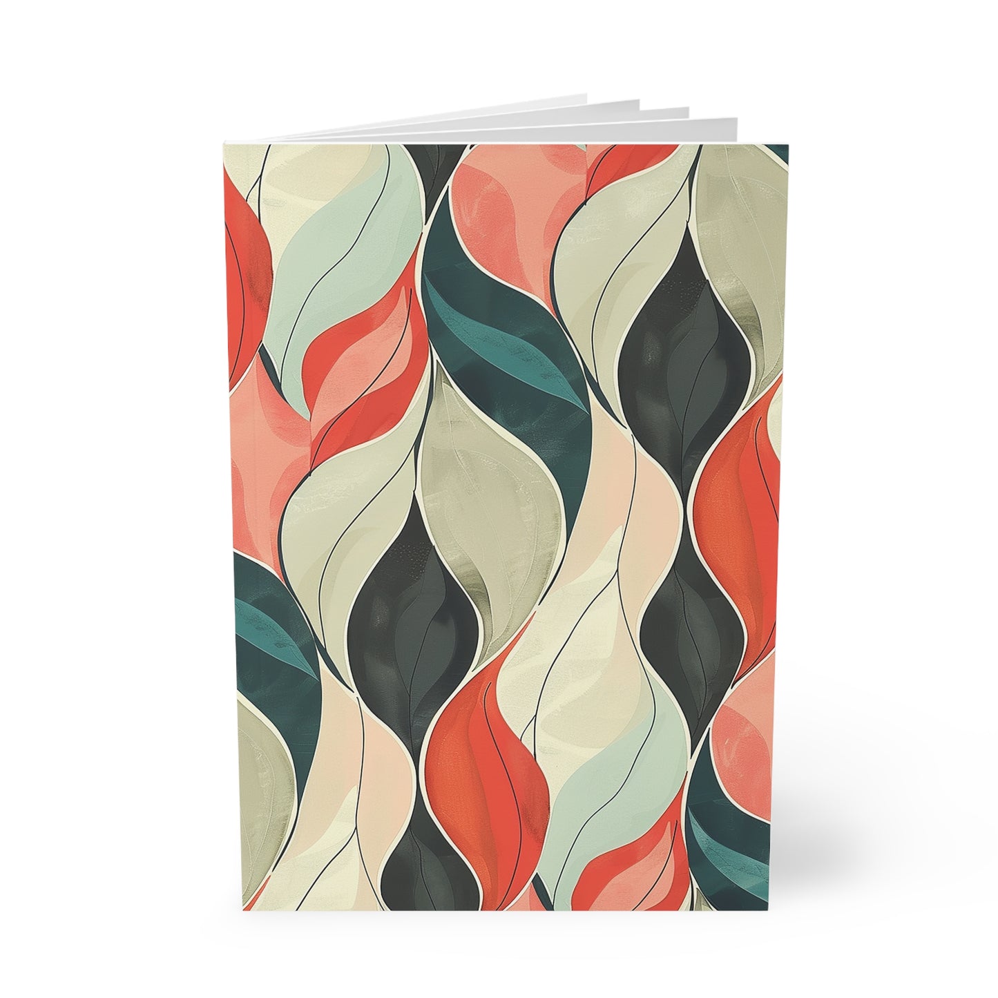 Soft Swirl Stylish Floral A5 Softcover Notebook
