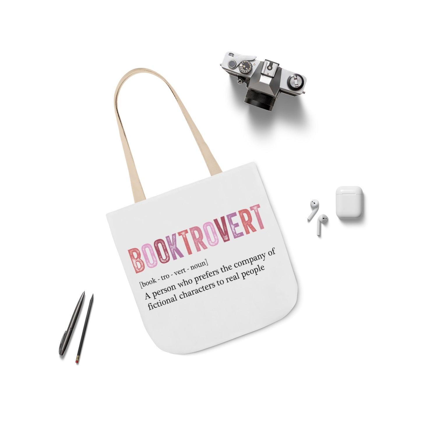 Book Lover's Canvas Tote Bag - Booktrovert