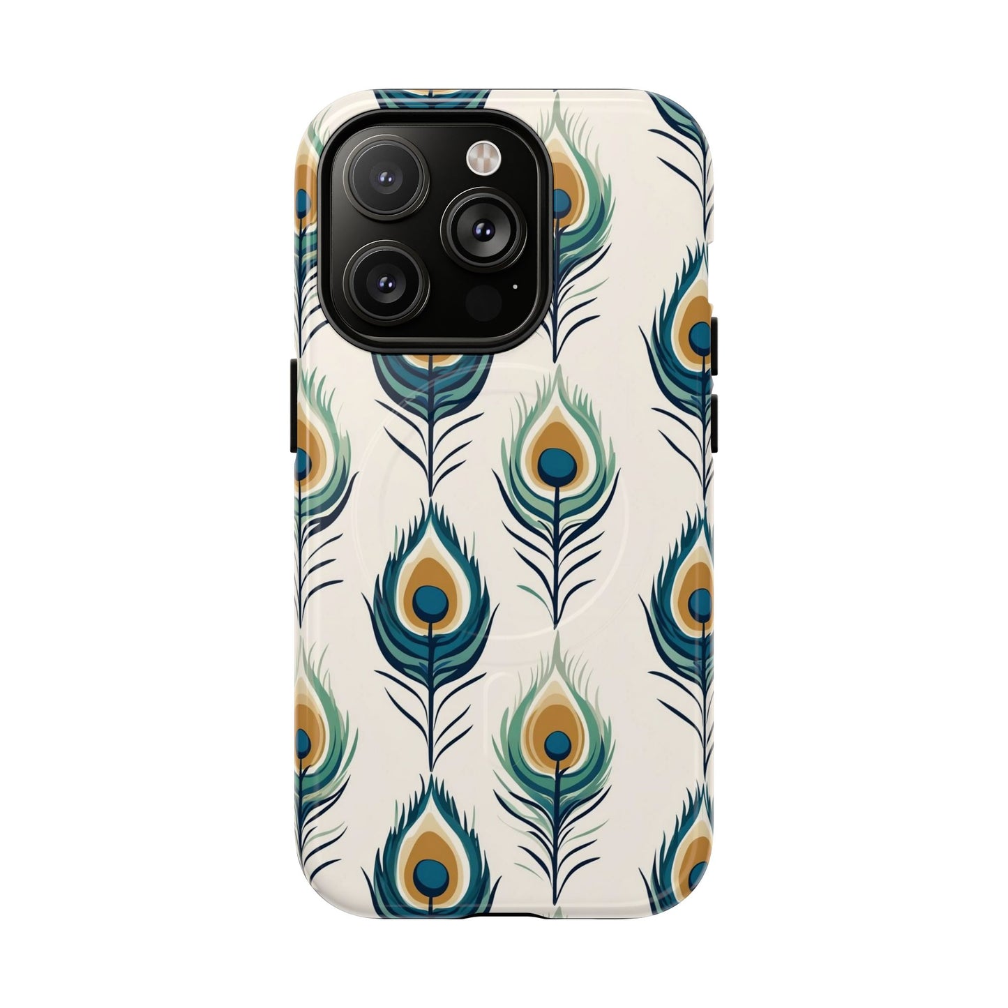 Peacock Feather Phone Tough Magnetic Case